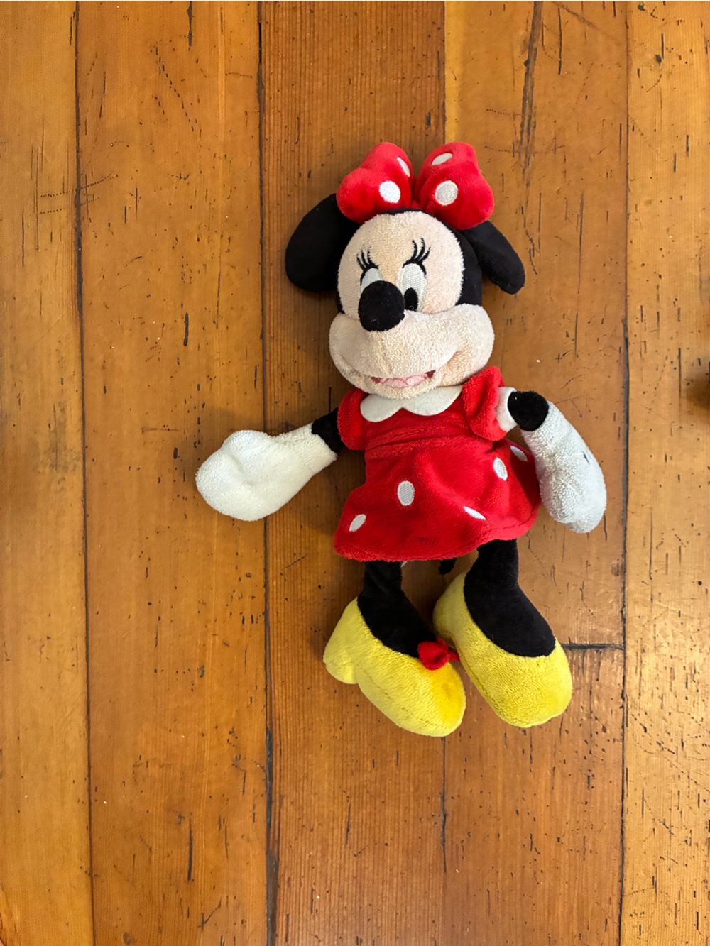 Disney Minnie Mouse Plush in Red Dress with Yellow Shoes